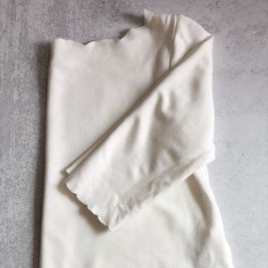 White scalloped blouse